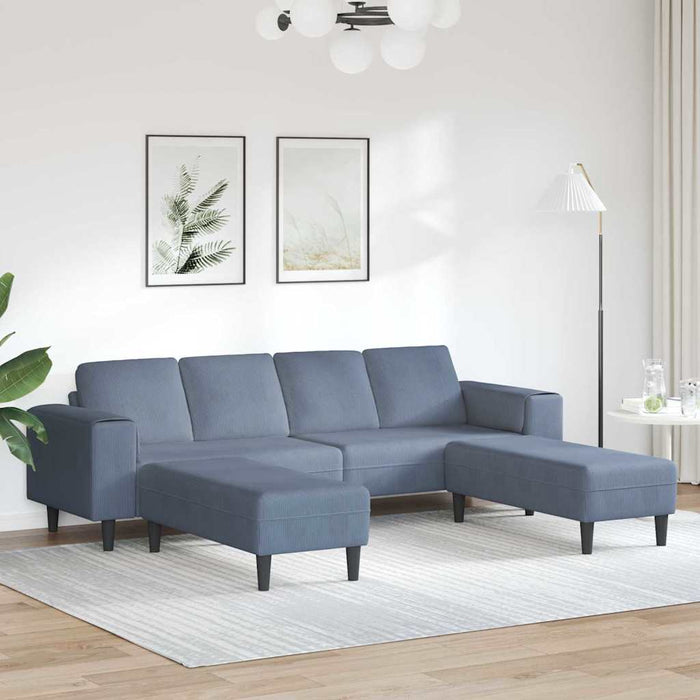 Sofa din material textil cu pernă albastru Țesătură de catifea - WALTI WALTI