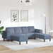 Sofa din material textil cu pernă albastru Țesătură de catifea - WALTI WALTI