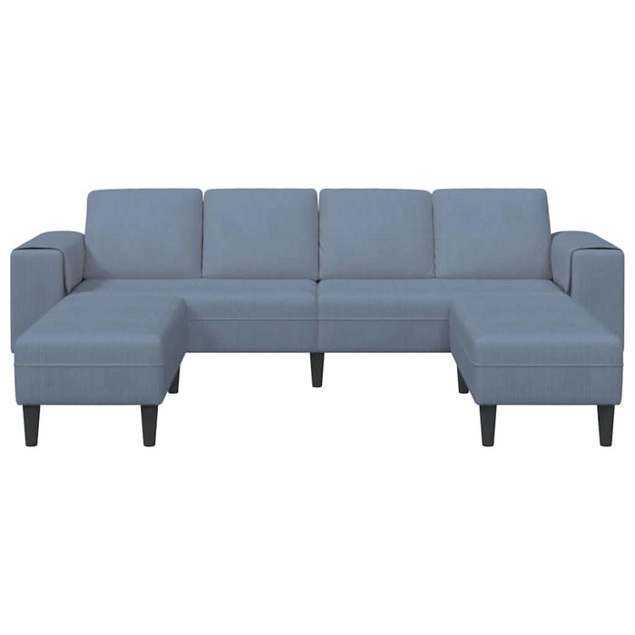 Sofa din material textil cu pernă albastru Țesătură de catifea - WALTI WALTI