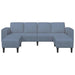 Sofa din material textil cu pernă albastru Țesătură de catifea - WALTI WALTI