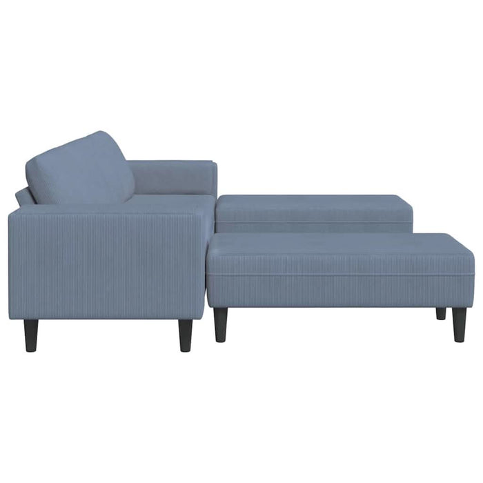 Sofa din material textil cu pernă albastru Țesătură de catifea - WALTI WALTI