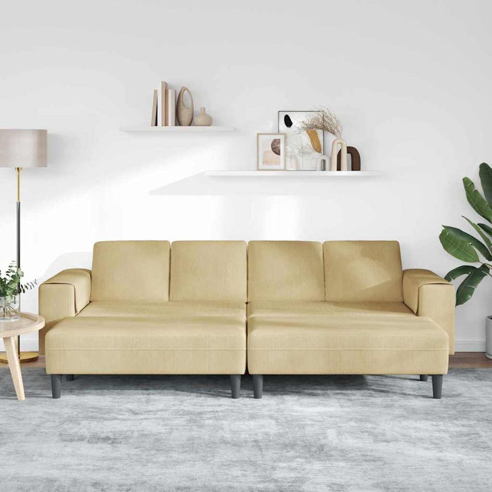 Sofa din material textil cu pernă Gri Verde Țesătură de catifea - WALTI WALTI