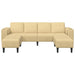 Sofa din material textil cu pernă Gri Verde Țesătură de catifea - WALTI WALTI