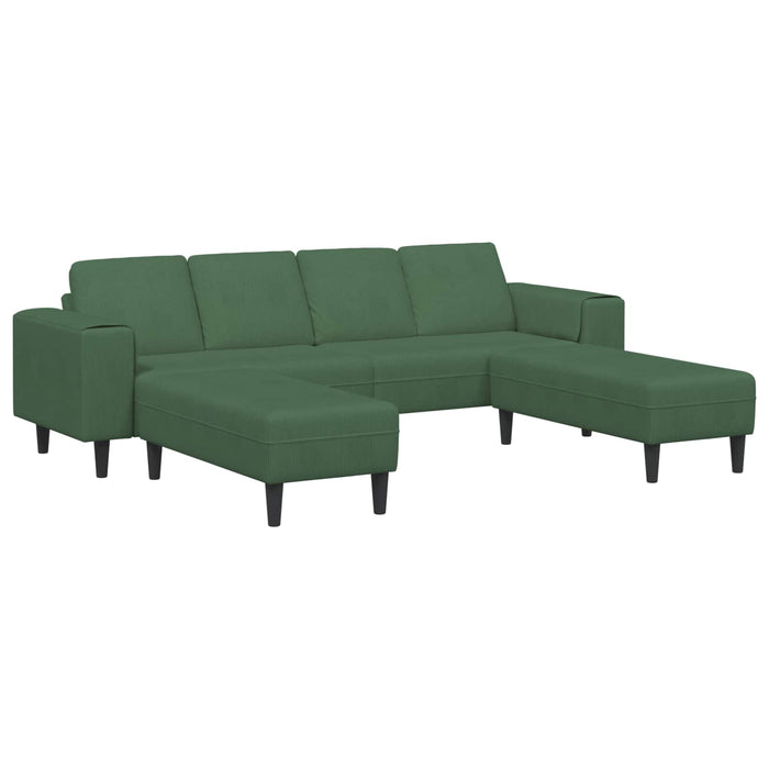 Canapea Verde închis 250 x 188 x 76 cm Țesătură din corduroy WALTI
