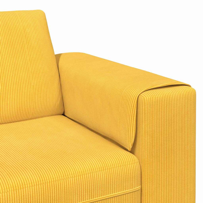 Sofa din material textil Galben Deschis Țesătură de catifea - WALTI WALTI