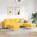 Sofa din material textil Galben Deschis Țesătură de catifea - WALTI WALTI