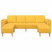 Sofa din material textil Galben Deschis Țesătură de catifea - WALTI WALTI