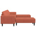 Sofa din material textil Roșu portocalie 208 cm Țesătură de catifea - WALTI WALTI