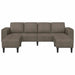Set de canapea 3 pcs Gri închis Piele ecologică de suede - WALTI WALTI