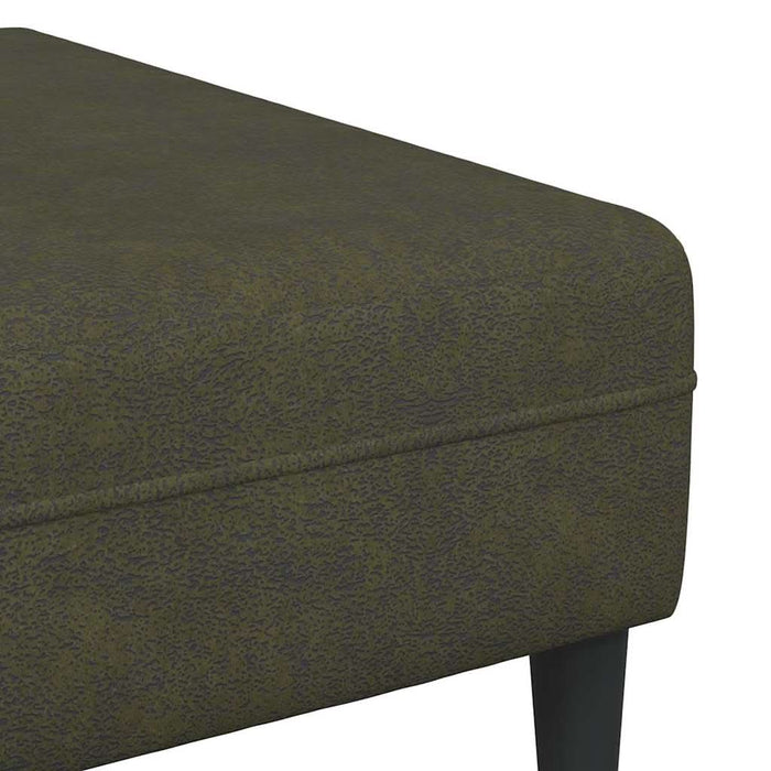 Set de canapea 3 pcs Verde militar Piele ecologică de suede - WALTI WALTI