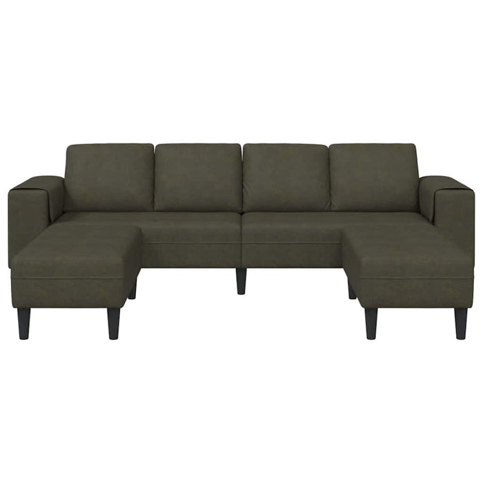 Set de canapea 3 pcs Verde militar Piele ecologică de suede - WALTI WALTI