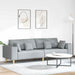 Sofa din material textil cu pernă Gri deschis 208 cm țesătură - WALTI WALTI