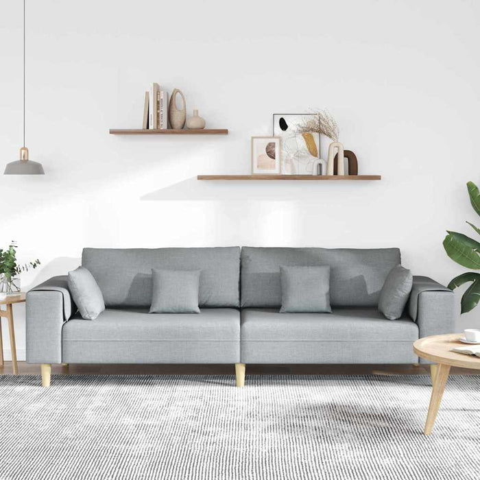 Sofa din material textil cu pernă Gri deschis 208 cm țesătură - WALTI WALTI