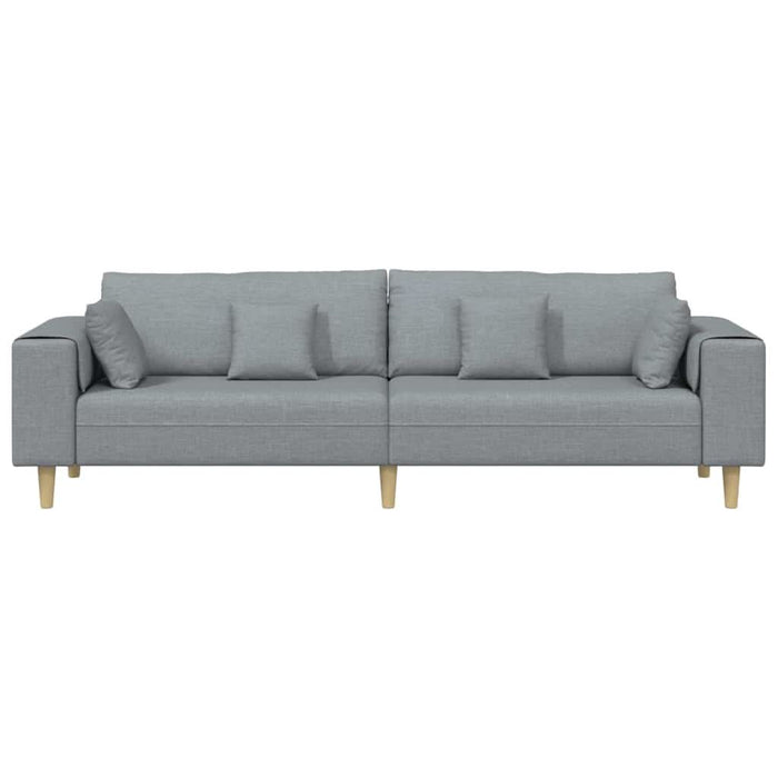 Sofa din material textil cu pernă Gri deschis 208 cm țesătură - WALTI WALTI