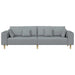 Sofa din material textil cu pernă Gri deschis 208 cm țesătură - WALTI WALTI