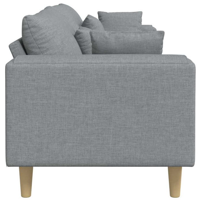 Sofa din material textil cu pernă Gri deschis 208 cm țesătură - WALTI WALTI