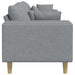 Sofa din material textil cu pernă Gri deschis 208 cm țesătură - WALTI WALTI