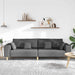 Sofa din material textil cu pernă Gri închis 208 cm țesătură - WALTI WALTI