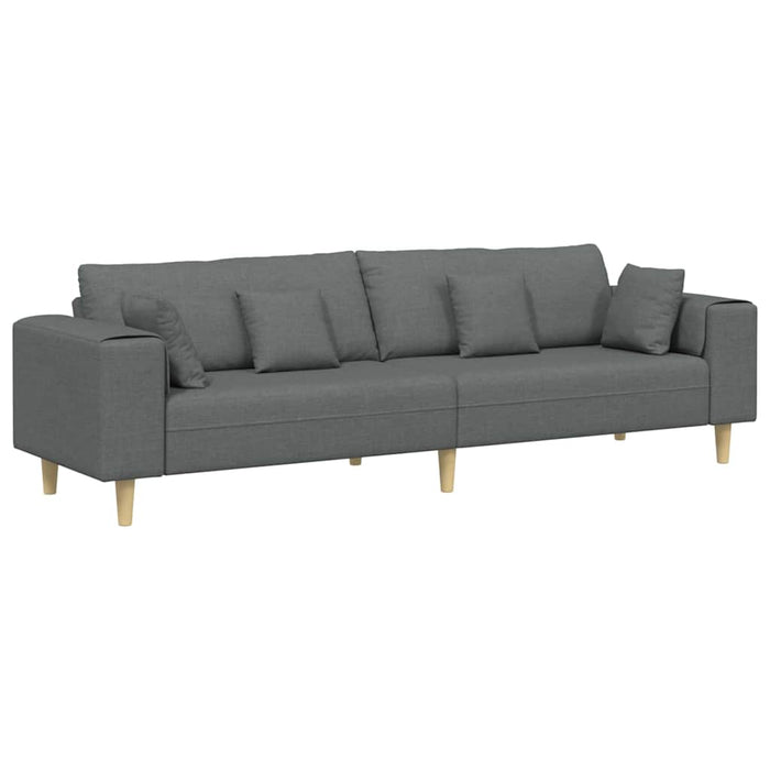 Sofa din material textil cu pernă Gri închis 208 cm țesătură - WALTI WALTI