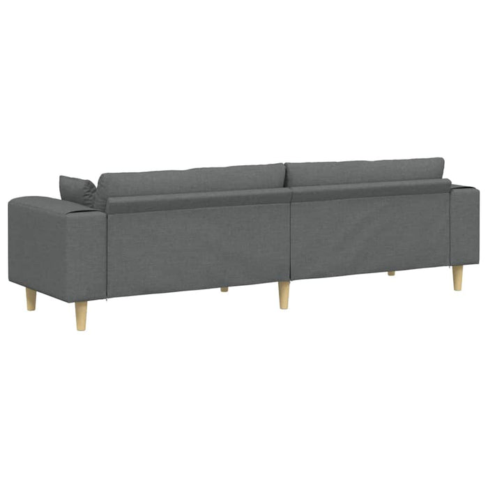 Sofa din material textil cu pernă Gri închis 208 cm țesătură - WALTI WALTI