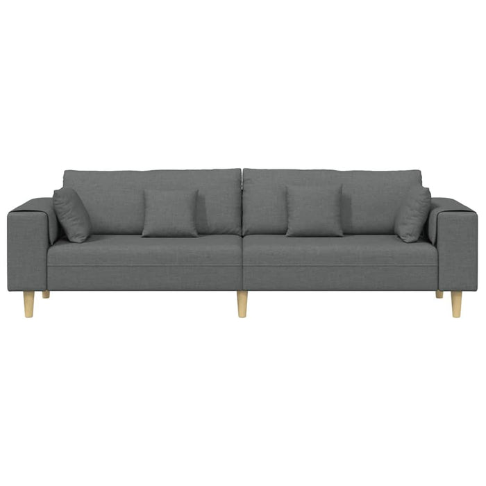 Sofa din material textil cu pernă Gri închis 208 cm țesătură - WALTI WALTI