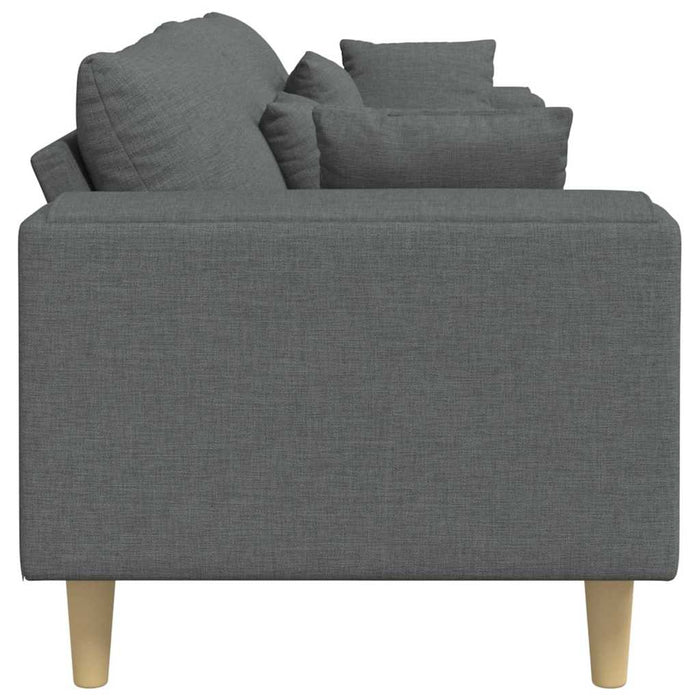 Sofa din material textil cu pernă Gri închis 208 cm țesătură - WALTI WALTI