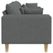 Sofa din material textil cu pernă Gri închis 208 cm țesătură - WALTI WALTI