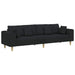 Sofa din material textil cu pernă Negru 208 cm țesătură - WALTI WALTI
