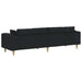 Sofa din material textil cu pernă Negru 208 cm țesătură - WALTI WALTI