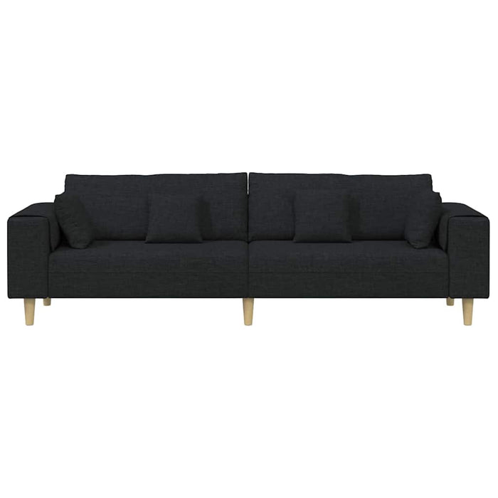 Sofa din material textil cu pernă Negru 208 cm țesătură - WALTI WALTI