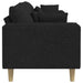 Sofa din material textil cu pernă Negru 208 cm țesătură - WALTI WALTI