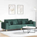 Sofa din material textil cu pernă Verde închis 208 cm țesătură - WALTI WALTI