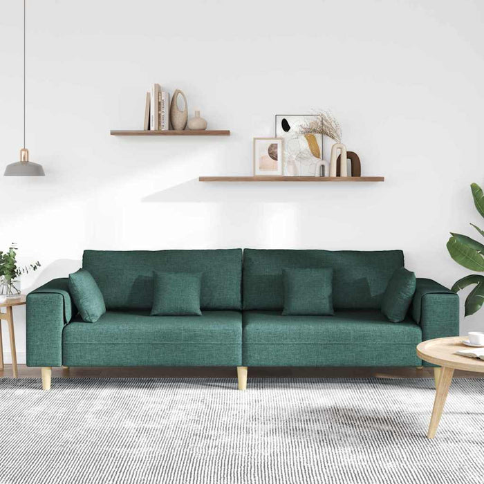 Sofa din material textil cu pernă Verde închis 208 cm țesătură - WALTI WALTI