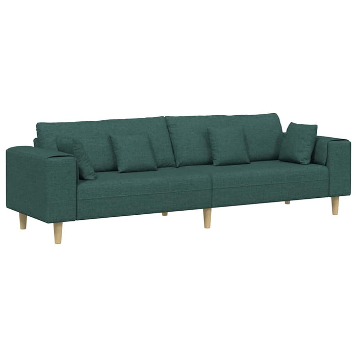 Sofa din material textil cu pernă Verde închis 208 cm țesătură - WALTI WALTI