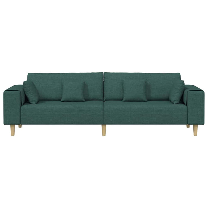 Sofa din material textil cu pernă Verde închis 208 cm țesătură - WALTI WALTI