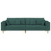 Sofa din material textil cu pernă Verde închis 208 cm țesătură - WALTI WALTI