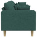 Sofa din material textil cu pernă Verde închis 208 cm țesătură - WALTI WALTI