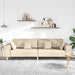 Sofa din material textil cu pernă Crem 208 cm țesătură - WALTI WALTI