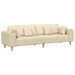 Sofa din material textil cu pernă Crem 208 cm țesătură - WALTI WALTI