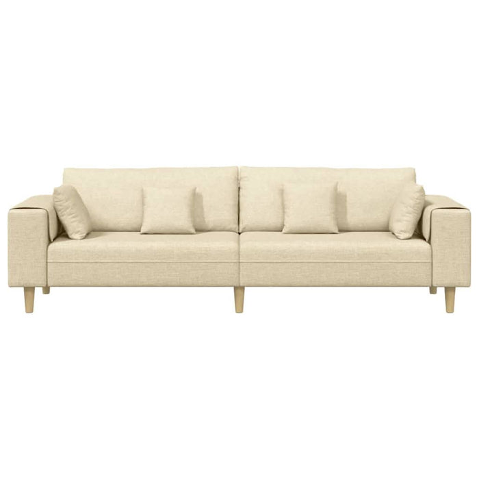 Sofa din material textil cu pernă Crem 208 cm țesătură - WALTI WALTI