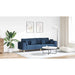 Sofa din material textil cu pernă albastru 208 cm țesătură - WALTI WALTI