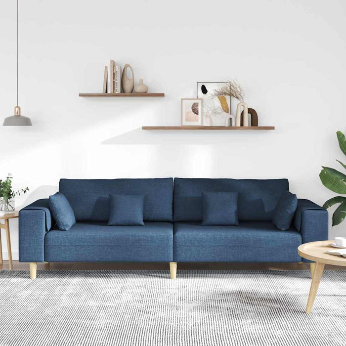 Sofa din material textil cu pernă albastru 208 cm țesătură - WALTI WALTI