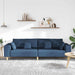 Sofa din material textil cu pernă albastru 208 cm țesătură - WALTI WALTI