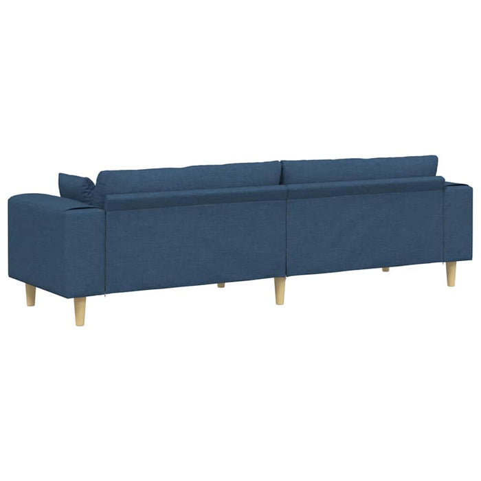 Sofa din material textil cu pernă albastru 208 cm țesătură - WALTI WALTI