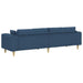 Sofa din material textil cu pernă albastru 208 cm țesătură - WALTI WALTI