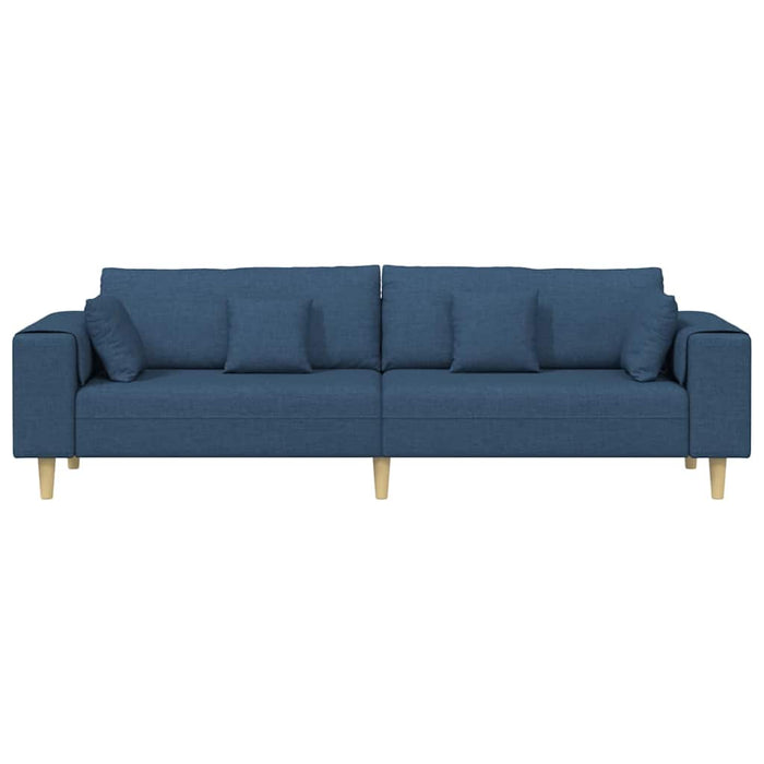 Sofa din material textil cu pernă albastru 208 cm țesătură - WALTI WALTI