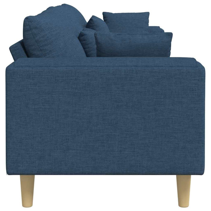 Sofa din material textil cu pernă albastru 208 cm țesătură - WALTI WALTI