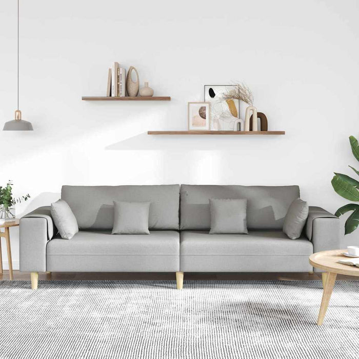 Sofa din material textil cu pernă Gri nori 208 cm țesătură - WALTI WALTI