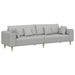 Sofa din material textil cu pernă Gri nori 208 cm țesătură - WALTI WALTI