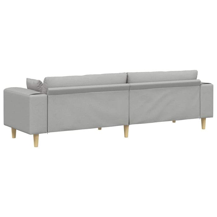 Sofa din material textil cu pernă Gri nori 208 cm țesătură - WALTI WALTI